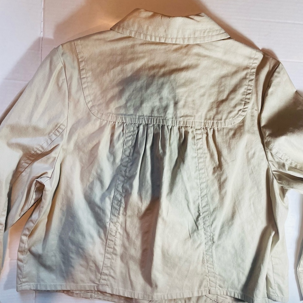 Sonoma Beige Utility Jacket Lightweight Button Front Casual Chic Size XL NWT - Picture 8 of 11